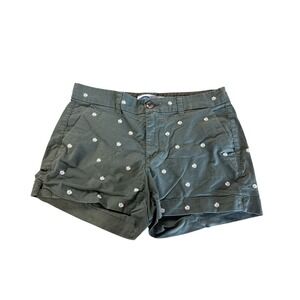 Old‎ Navy Green Daisy Embroidered Everyday Shorts Size 6 3.5" Inseam